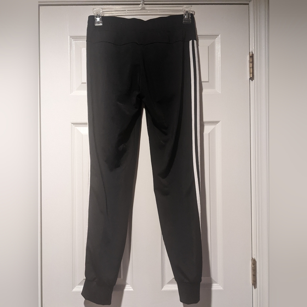 Preowned Women's S Adiddas Black Skinny Leg Trackpants